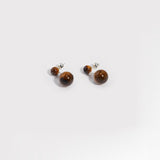 Veda Retro Tiger Eye Spherical Pendant Earrings