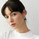Vitali Gold Ball & Pearl Earrings