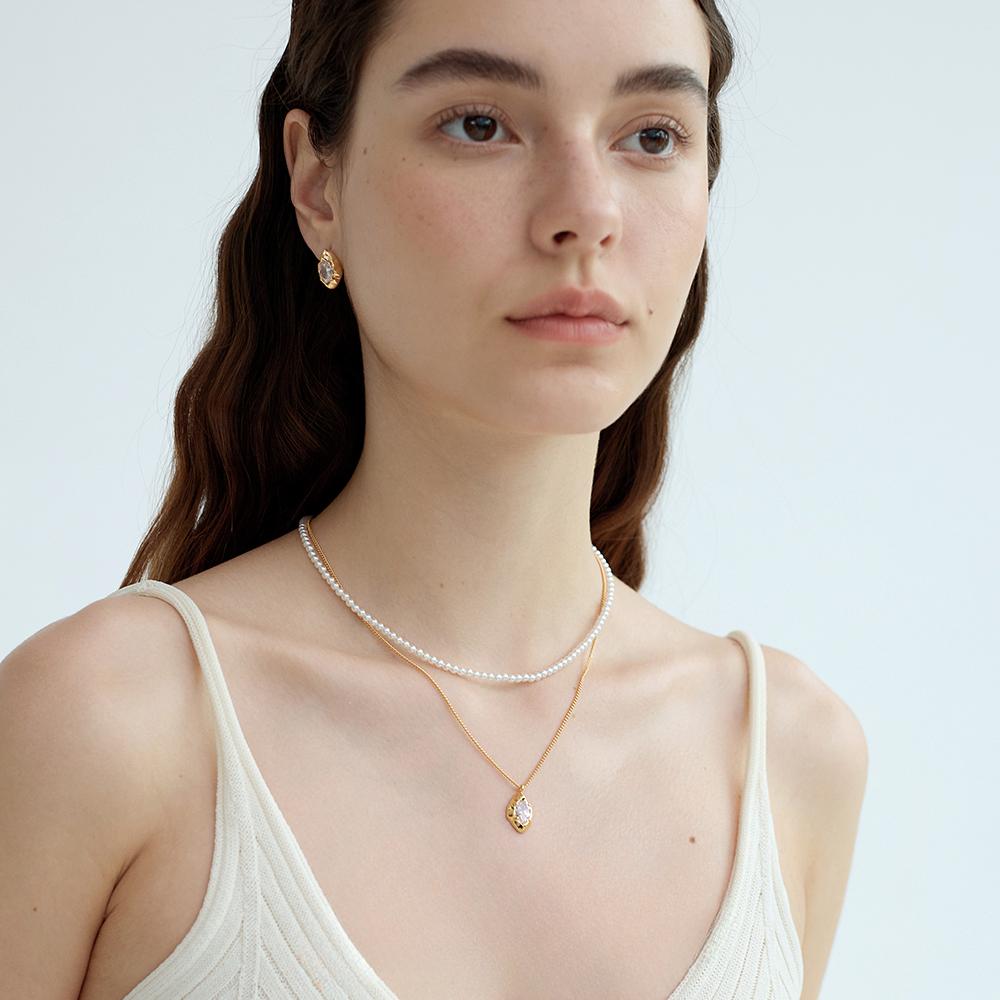 Abigail Elegant Zircon Pendant & Earrings Set