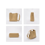 Ray Genuine Cowhide Bucket Tote Bag For Fashionable Style