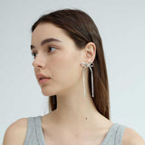 Tosca Sweet High-End Silver Bow Earrings