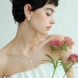 Eden Twist Oval Mother-of-Pearl Necklace Earring