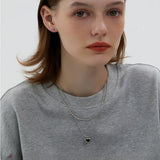 Luna Sweetheart Black Glaze Double-Layer Necklace