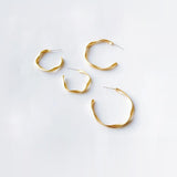 Eve Minimalist Twisted Metal C-Shaped Earrings