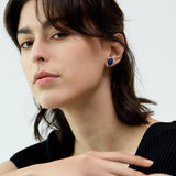 Aleena Simple Geometric Lapis Lazuli Earrings