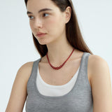 Maeve High-Grade Gradient Red Agate Necklace