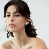 Coretta Girl Wrinkled Freshwater Pearl Earrings