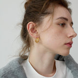 Zahra Classic Metal C-Shaped Hoop Earrings