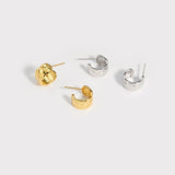 Ella Classic Chanel-Inspired C-Shaped Earrings