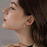 Yvonne Retro C-Shaped Earrings