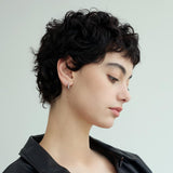 Zoey Girl Notched Heart Metal Earrings