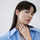 Everest Blogger Style 3D Heart Ring Earrings