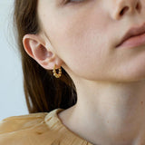 Aryan Street Gold Bead Circle Earrings