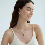 Carter Elegant Black Glaze Pendant & Earrings