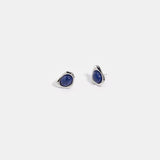 Aleena Simple Geometric Lapis Lazuli Earrings
