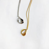 Serenity Minimalist Metal Pendant Necklace