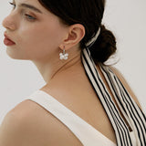 Ettore marshmallow white pearl beaded earrings