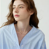 Olive Pearl Beaded Necklace & Bracelet
