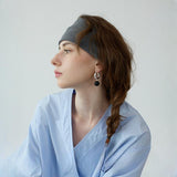 Stella Black Agate Small Ball Earrings