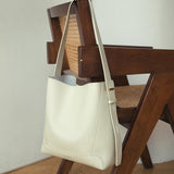 Ray Genuine Cowhide Bucket Tote Bag For Fashionable Style
