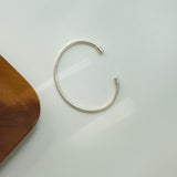 Faith elegant textured sterling silver open bracelet