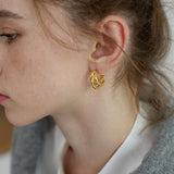 Zahra Classic Metal C-Shaped Hoop Earrings