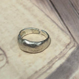 Amandine 925 Sterling Silver Textured Open Pinky Ring