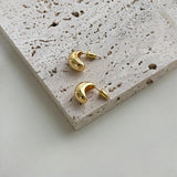 Colombain crescent metal ins style all-match earrings