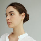 Bona Semi-Circular Teardrop Earrings