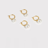 Avery Pearl Girl Classic Hoop Earrings