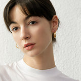 Addison Shiny Metal Hoop Earrings