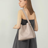 Ray Genuine Cowhide Bucket Tote Bag For Fashionable Style