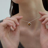Reese Silver Tiger Eye Stone Necklace