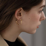 Yvonne Retro C-Shaped Earrings