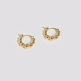 Aryan Street Gold Bead Circle Earrings