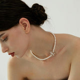 Raelynn High-End Pearl Bow Necklace