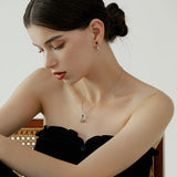 Viviana S925 Pot Necklace & Earrings Set