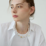 Lilah Elegant White Beaded Necklace