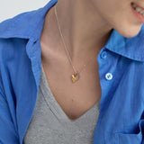 Stella Textured Love Pendant Necklace
