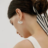 Ettore marshmallow white pearl beaded earrings