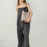 Ray Genuine Cowhide Bucket Tote Bag For Fashionable Style