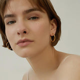 Gabriella Semi-Circular Hoop Earrings