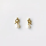 Aliyah Vintage Pearl Knotted Earrings