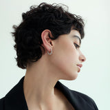 Etienette Gradient Silver Bead Advanced All-match Earrings