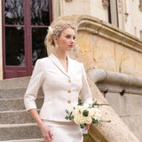 European and American bloggers' French high-end Chanel style suit jacket, celebrity skirt, professional suit for women in early autumn