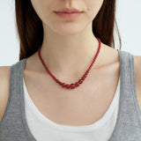 Maeve High-Grade Gradient Red Agate Necklace