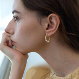 Tanya Micro-Inlaid Pearl & Metal Earrings