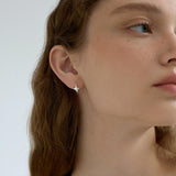 Travis Polestar Four-Pointed Star Metal Earrings