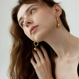 Verino ball pendant exaggerated high-end metal earrings