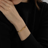 Ludovica Minimalist Irregular Line Metal Bracelet